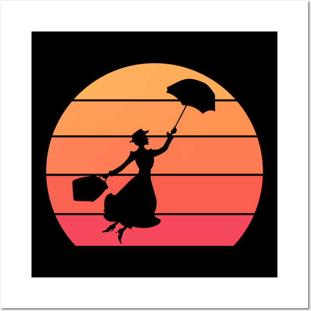 Mary Poppins Sunset Wall Art by sqwear